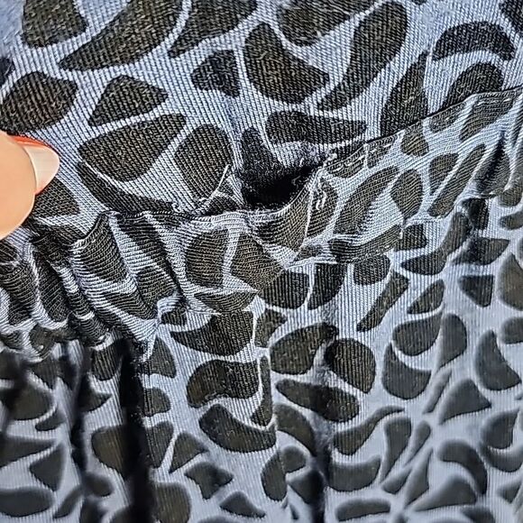 Soma small Dolman sleeve dress Blue black print - Picture 3 of 7